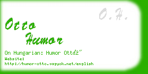 otto humor business card